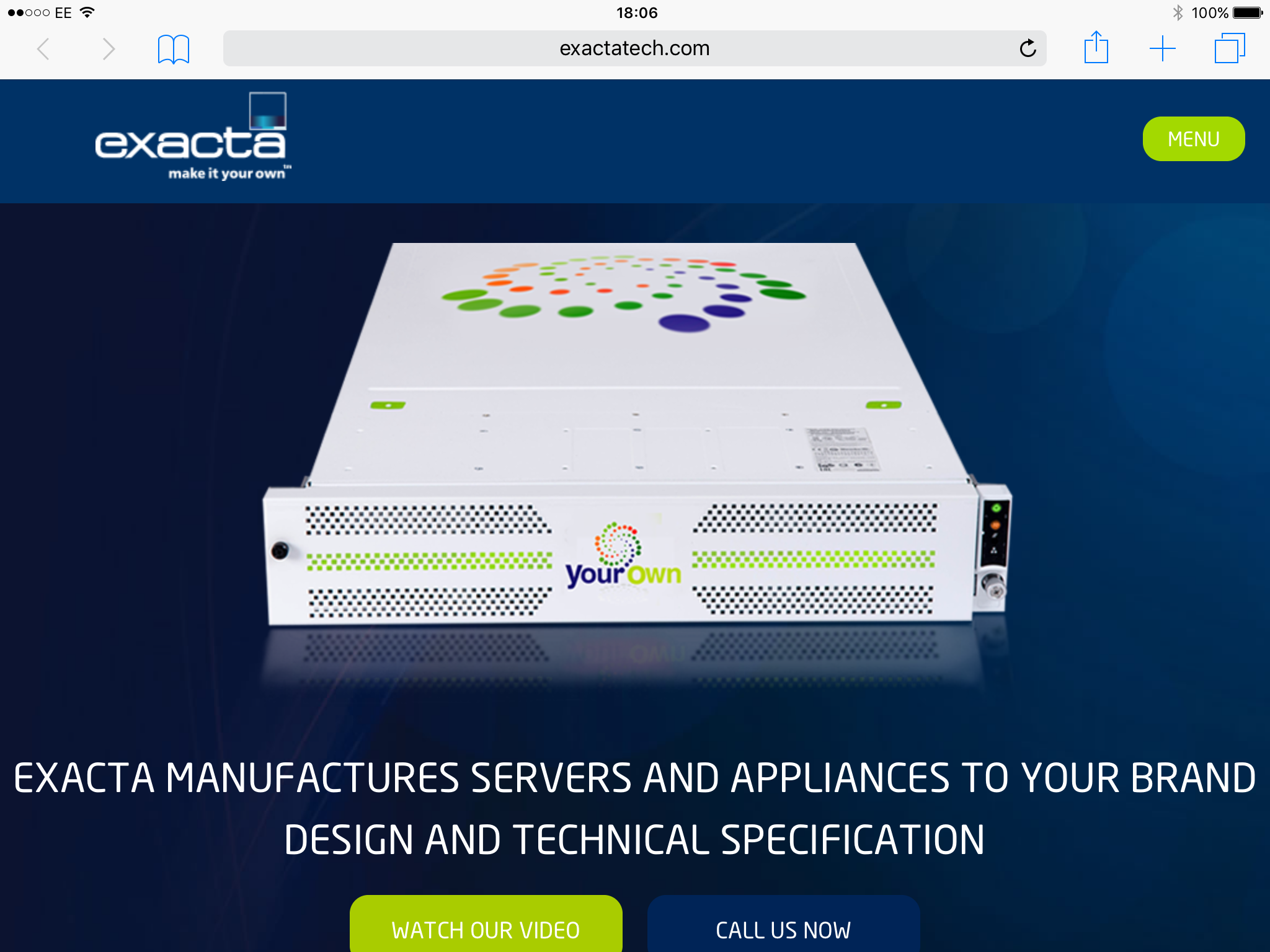 Awesome new website launched for Exacta Technologies